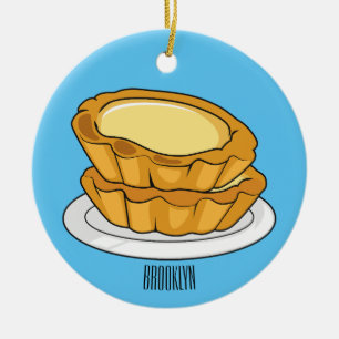 Décoration En Céramique Illustration de la tarte à l'oeuf