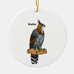 Décoration En Céramique Illustration de l'aigle à faucon orné