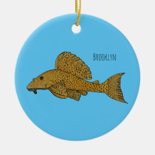 Décoration En Céramique Illustration de poisson Pleco