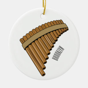 Décoration En Céramique Illustration Pan flûte / panpipes