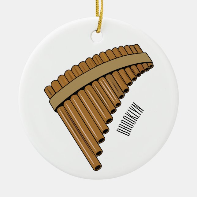 Décoration En Céramique Illustration Pan flûte / panpipes (Devant)