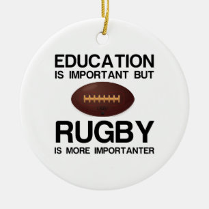 DÉCORATION EN CÉRAMIQUE IMPORTANTE IMPORTANTE RUGBY