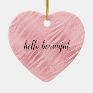 Décoration En Céramique Impression Glam Pink Zebra