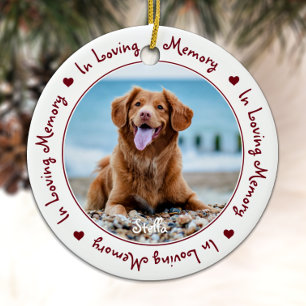 Décoration En Céramique In Loving Memory Red Keepsake Pet Memorial