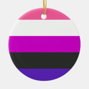Décoration En Céramique Indicateur de la fierté du fluide genderfluide