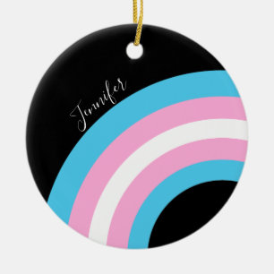 Décoration En Céramique Indicateur Transgender Rainbow Pride personnalisé