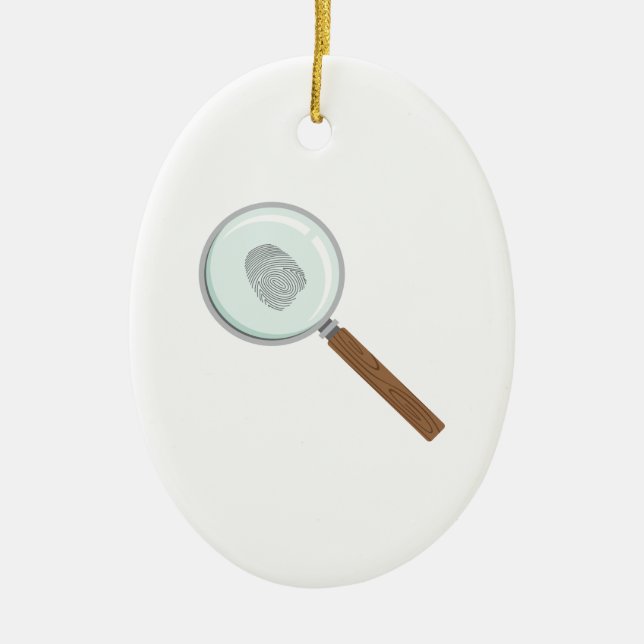 Décoration En Céramique Indice d'empreinte digitale (Devant)