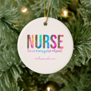 Décoration En Céramique Infirmière - Amour, Inspirer, Guérir