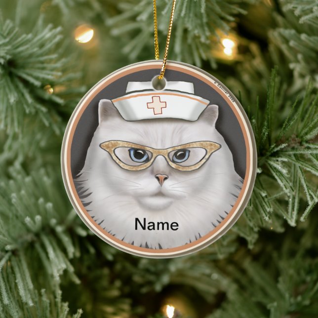 Décoration En Céramique infirmière de chat perse (Arbre)