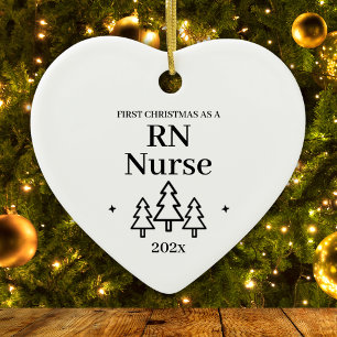 Décoration En Céramique Infirmière de la RN First Christmas Nurse