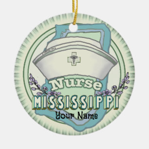 Décoration En Céramique Infirmière du Mississippi