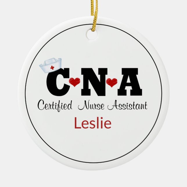 Décoration En Céramique Infirmière personnalisée CNA (Devant)