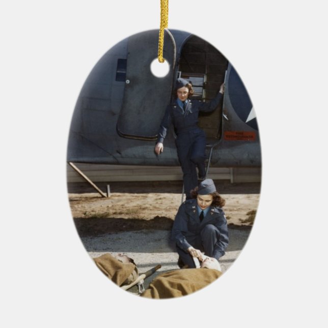 Décoration En Céramique Infirmières et infirmiers de l'USAAF et soins médi (Devant)