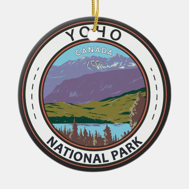 Décoration En Céramique Insigne du Canada du parc national Yoho (Devant)