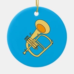 Décoration En Céramique Instrument de musique Flugelhorn