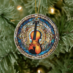 Décoration En Céramique Instrument de musique violon