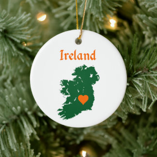 Décoration En Céramique Ireland Map