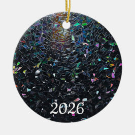 Décoration En Céramique Iridescent Abstract Stained Glass Pattern