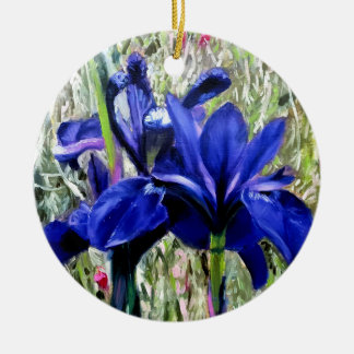 Décoration En Céramique Irises oil painting