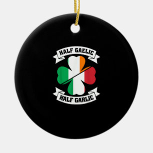 Décoration En Céramique Irlandais Italien Demi Gaelic Demi Garlic Saint Pa