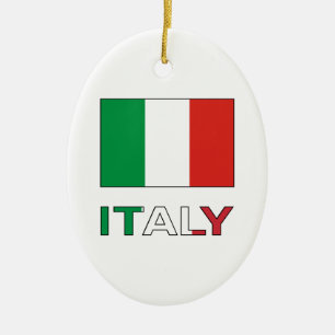Décoration En Céramique Italie et Drapeau italien