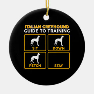 Décoration En Céramique italien greyhound drôle guide d'entraînement