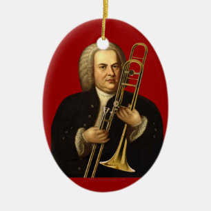 Décoration En Céramique J.S. Bach avec le trombone