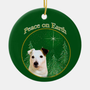 Décoration En Céramique Jack Russell Terrier Porte - clé de la paix