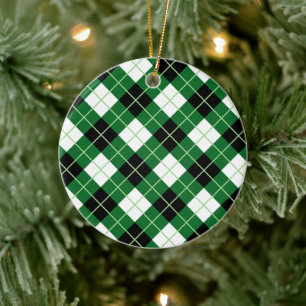 Décoration En Céramique Jacquard Diagonal Plaid Diamant