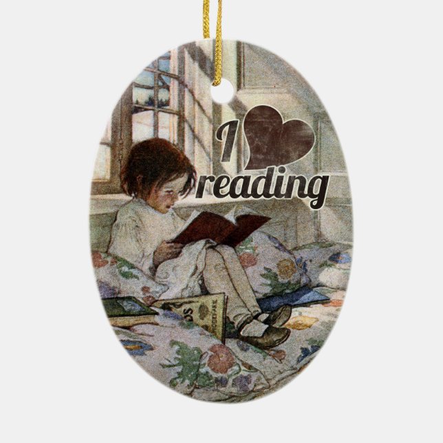 Décoration En Céramique J'adore lire (Dos)