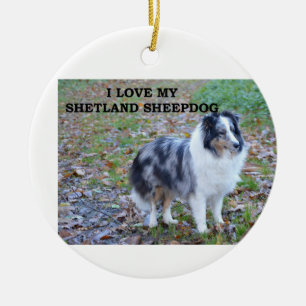 Décoration En Céramique J'adore mon Shetland Sheepdog
