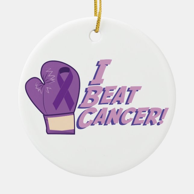 Décoration En Céramique J'ai battu le Cancer (Devant)