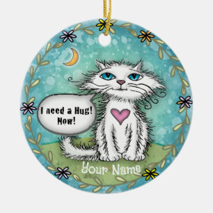 Décoration En Céramique J'Ai Besoin D'Un Chat À Écrabouilles