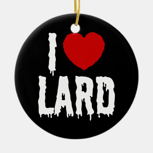 DÉCORATION EN CÉRAMIQUE J'AI LE COEUR [AMOUR] LARD (Devant)