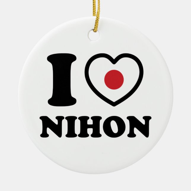 DÉCORATION EN CÉRAMIQUE J'AI LE COEUR [AMOUR] NIHON (Devant)