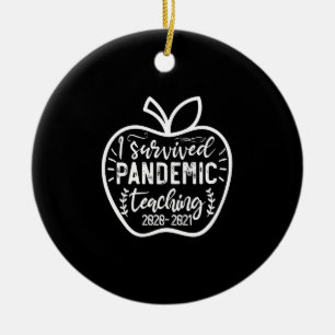 Décoration En Céramique J'ai survécu à l'enseignement de la pandémie 2020