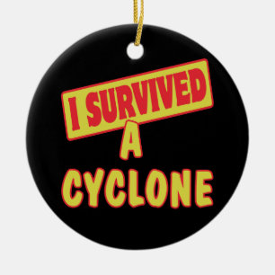 DÉCORATION EN CÉRAMIQUE J'AI SURVÉCU À UN CYCLONE