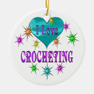 Décoration En Céramique J'aime faire du crochet