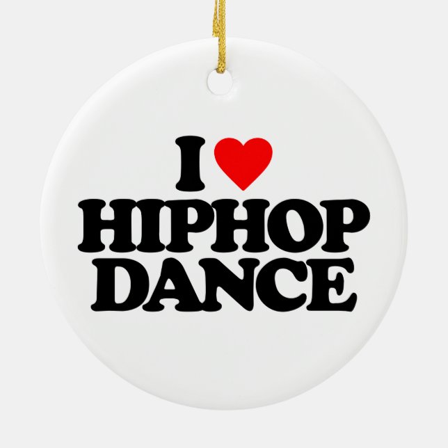DÉCORATION EN CÉRAMIQUE J'AIME LA DANSE DE HIPHOP (Dos)
