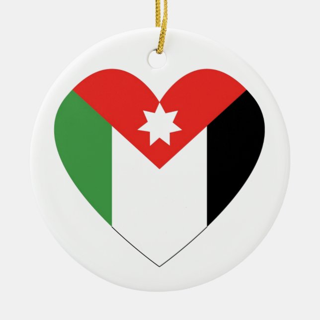 Décoration En Céramique J'aime la Jordanie (Devant)