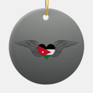 Décoration En Céramique J'aime la Jordanie - ailes