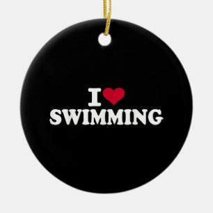 Décoration En Céramique J'aime la natation