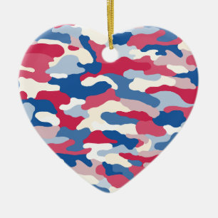 Décoration En Céramique J'aime le camouflage personnalisé USA
