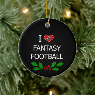 Décoration En Céramique J'Aime Le Football Imaginaire