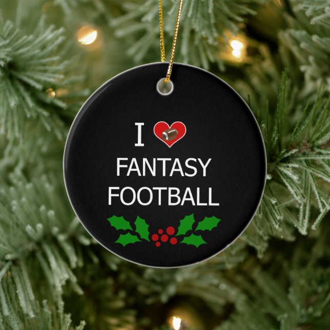 Décoration En Céramique J'Aime Le Football Imaginaire (Arbre)