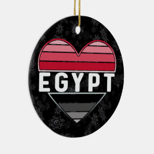 Décoration En Céramique J'aime l'Egypte, le coeur égyptien