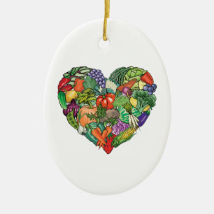 Décoration En Céramique J'aime les Légumes