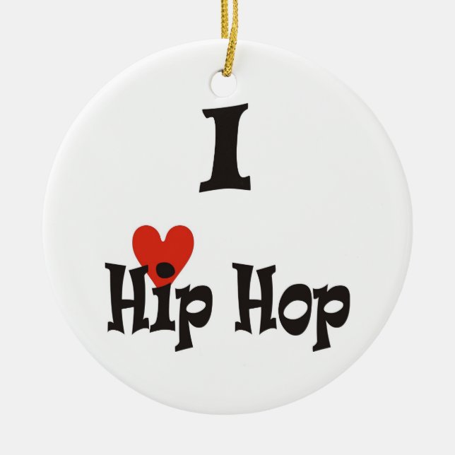 Décoration En Céramique J'aime l'Hip hop (Devant)