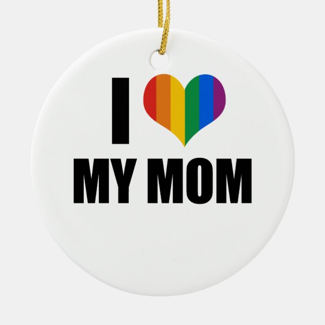 Décoration En Céramique J'aime ma maman gaie (Devant)