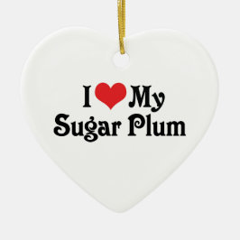 Décoration En Céramique J'Aime Ma Plum De Sucre